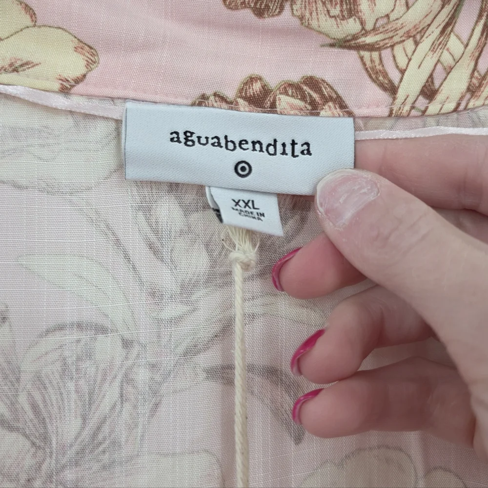 New AGUA BENDITA X TARGET Romantic Floral Print Flare Sleeve Romper XXL - Picture 3 of 7
